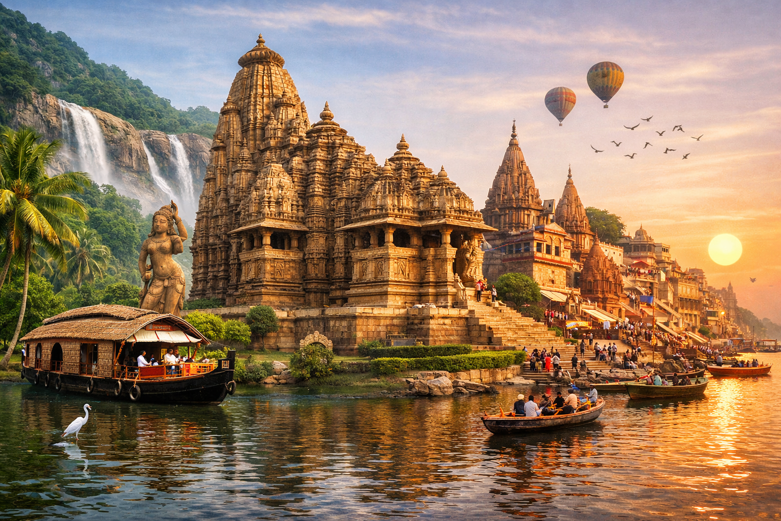 22 Giorni Tour del Kerala con Khajuraho e Varanasi