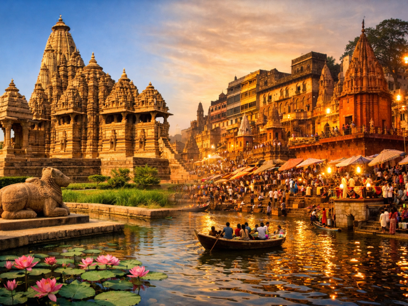 Tour di Delhi, Agra, Jaipur e Khajuraho, Varanasi Pacchetto turistico di 10 notti / 11 giorni