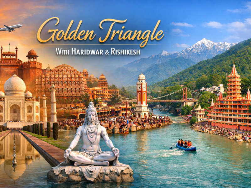 Tour di 9 giorni del Triangolo d'Oro con Haridwar e Rishikesh