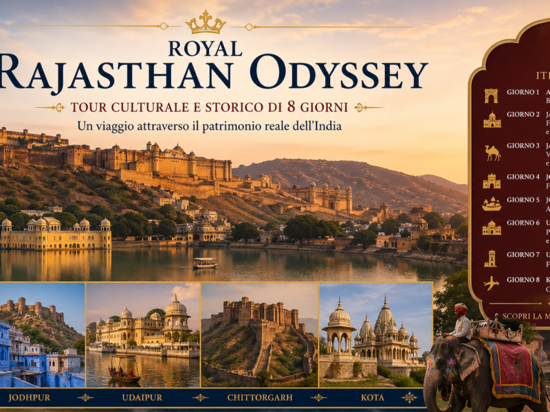 Royal Rajasthan Odyssey – Tour culturale e storico di 8 giorni