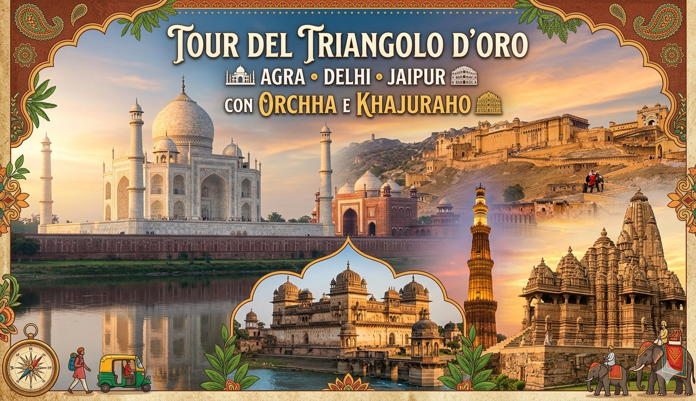 Tour del Triangolo d'Oro con Orchha e Khajuraho (11 giorni 10 notti)