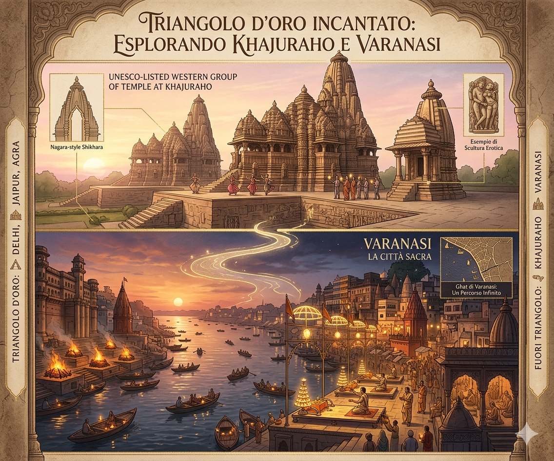 Triangolo d'Oro Incantato Esplorando Khajuraho e Varanasi ( 10 notti 11 giorni)
