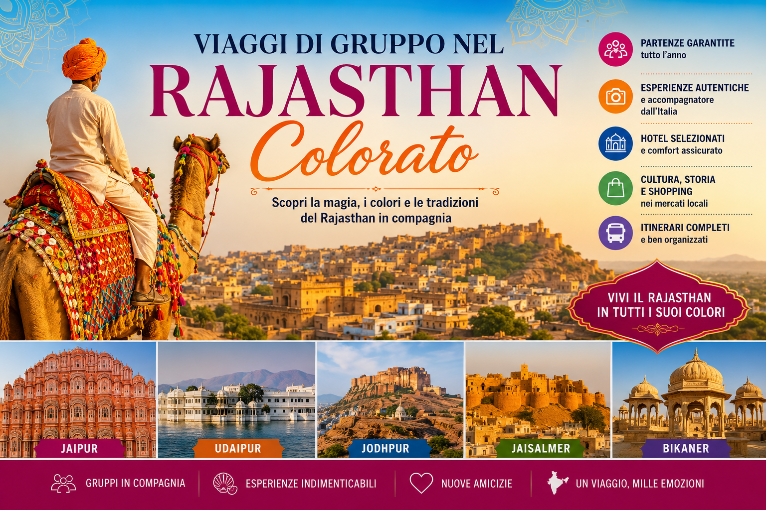 Viaggi di Gruppo nel Rajasthan Colorato (12 Giorni 10 Notti)