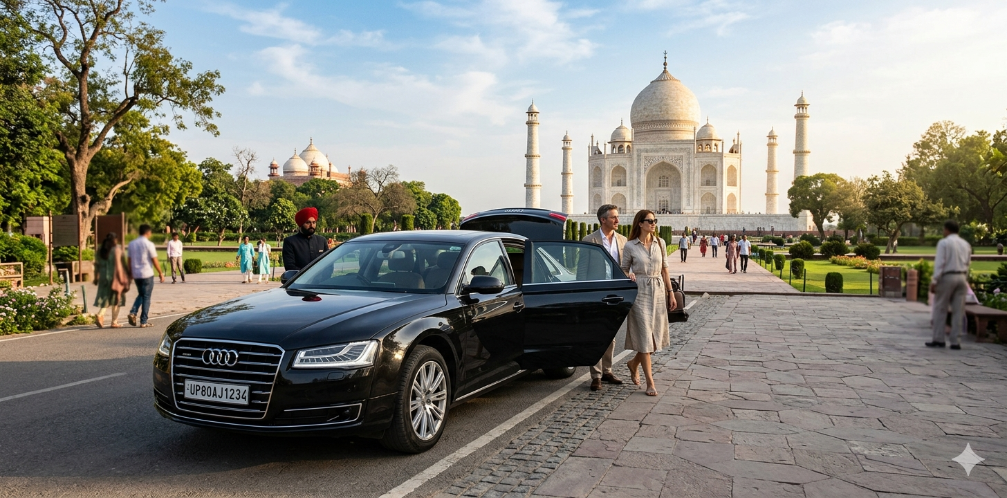 Viaggio ad Agra in giornata in auto di lusso