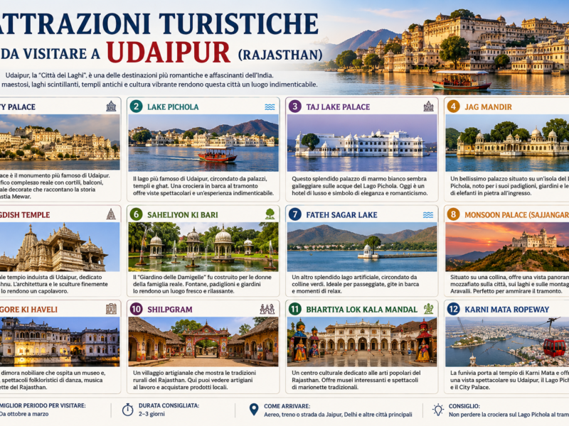 Attrazioni Turistiche da Visitare a Udaipur (Rajasthan)