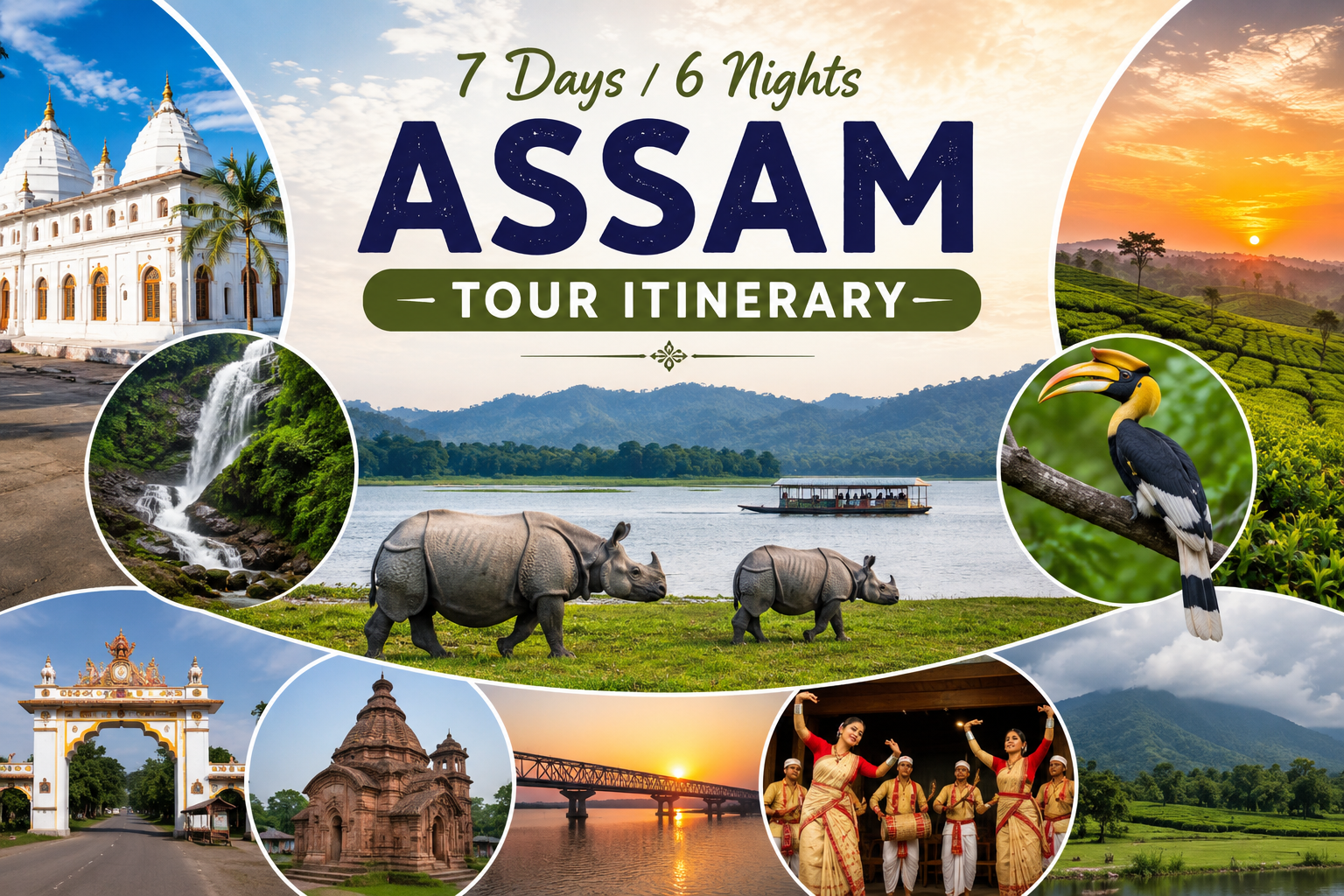 7 Days 6 Nights Assam Tour Itinerary