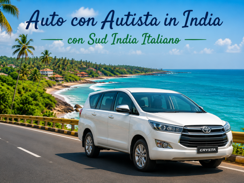 Auto con Autista in India con Sud India Italiano