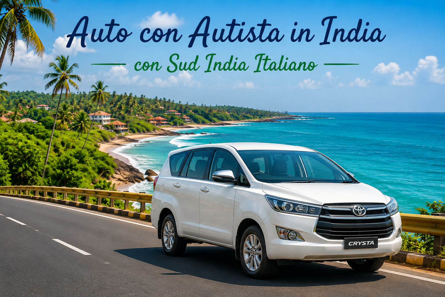 Auto con Autista in India con Sud India Italiano