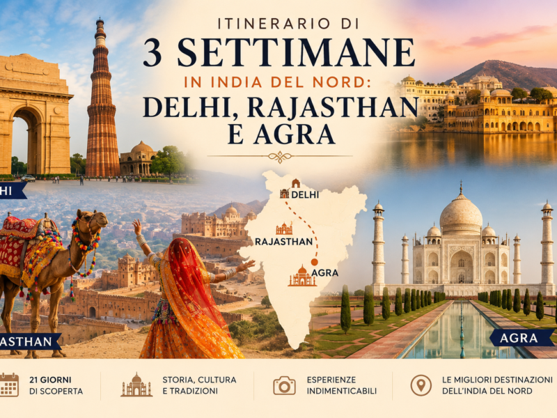 Itinerario di 3 settimane in India del Nord Delhi, Rajasthan e Agra