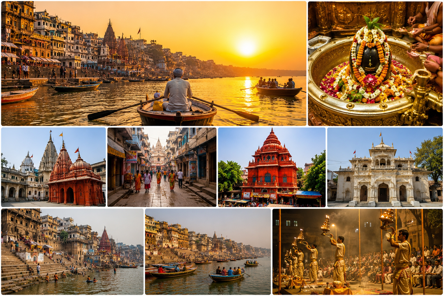 Itinerario Completo del Tour di un Giorno a Varanasi con Crociera sul Gange