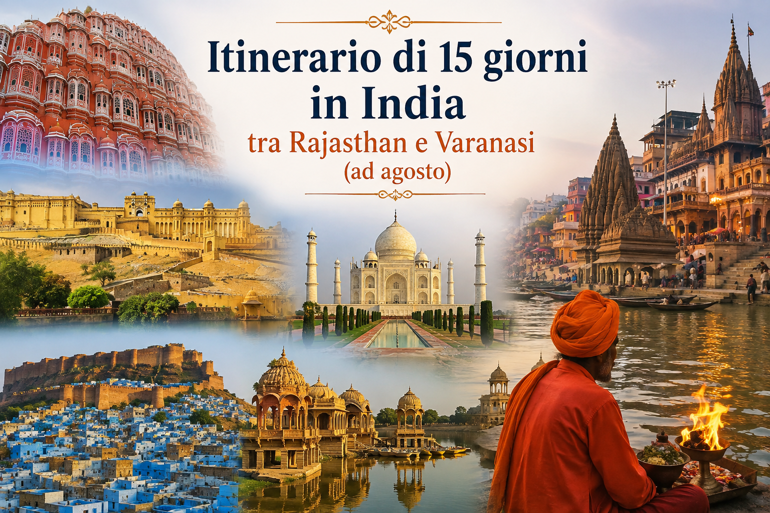 Itinerario di 15 giorni in India, tra Rajasthan e Varanasi (ad agosto)