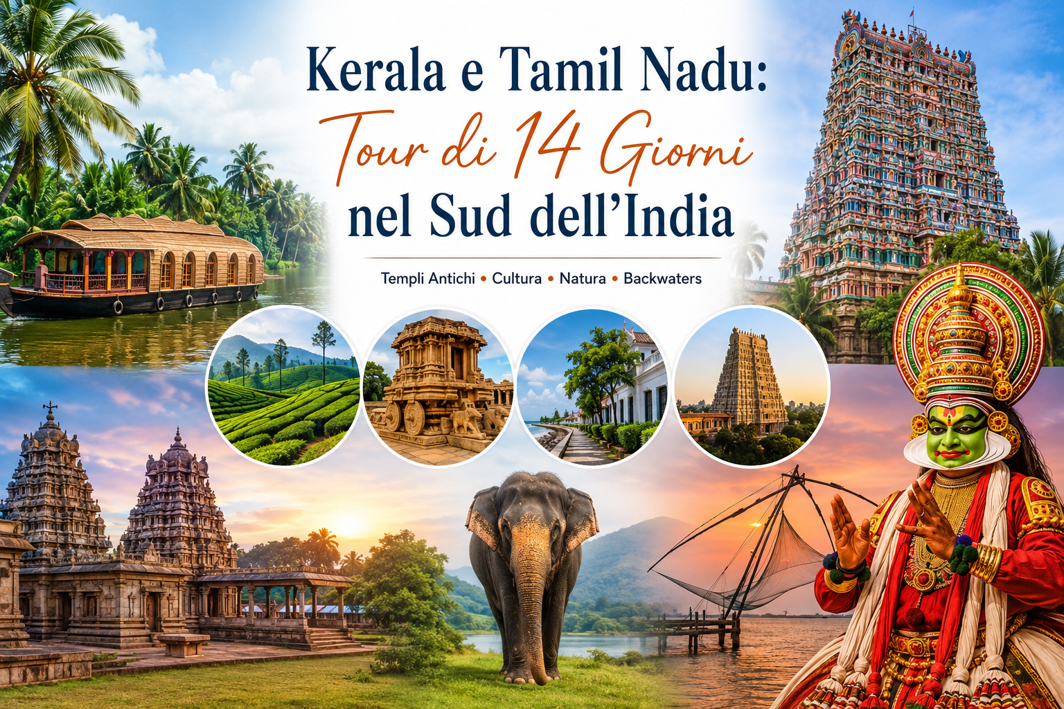 Kerala e Tamil Nadu Tour di 14 Giorni nel Sud dell'India