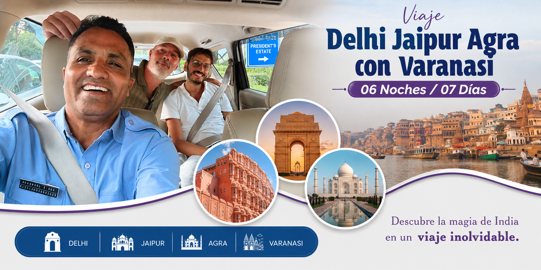 Viaje Delhi Jaipur Agra con Varanasi 06 Noches 07 Días
