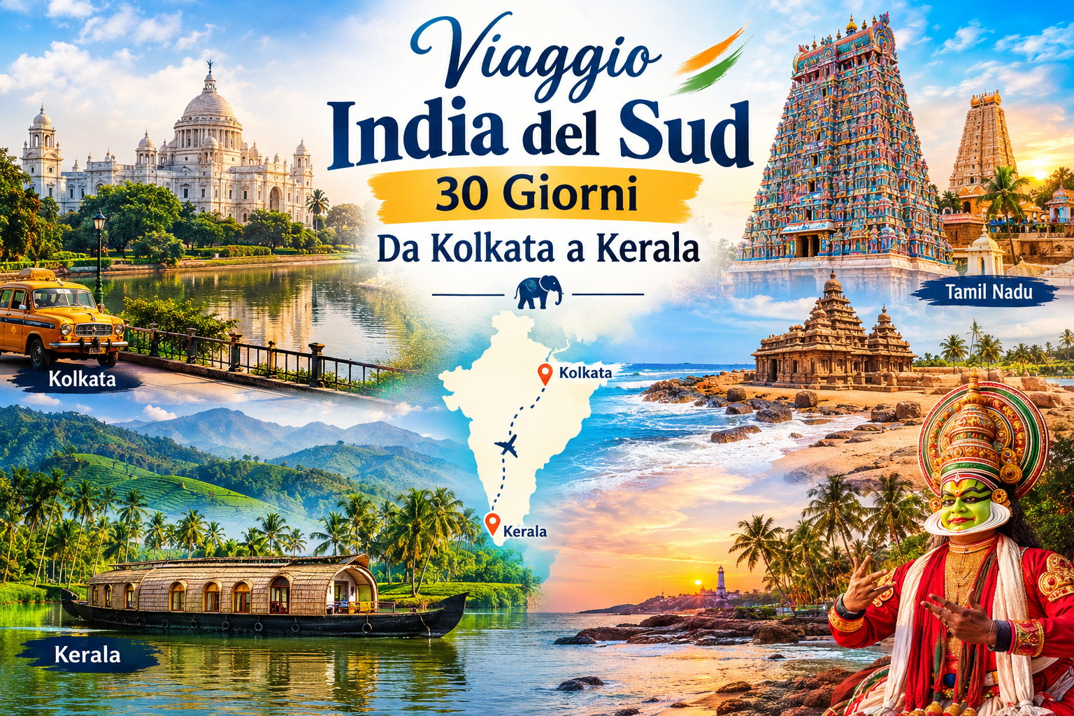 Viaggio India del Sud 30 Giorni – Da Kolkata a Kerala