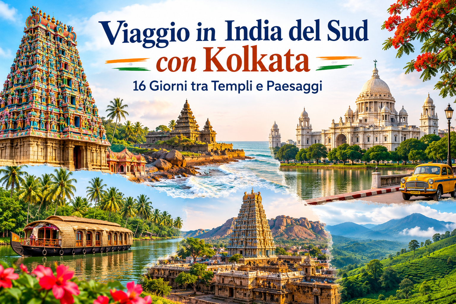 Viaggio in India del Sud con Kolkata – 16 Giorni tra Templi e Paesaggi
