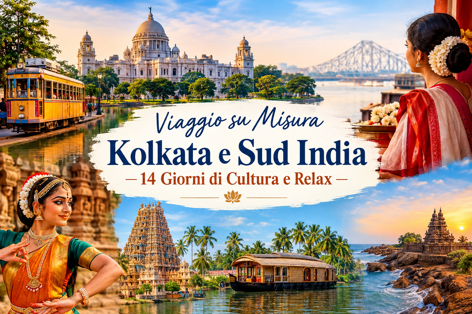 Viaggio su Misura Kolkata e Sud India – 14 Giorni di Cultura e Relax