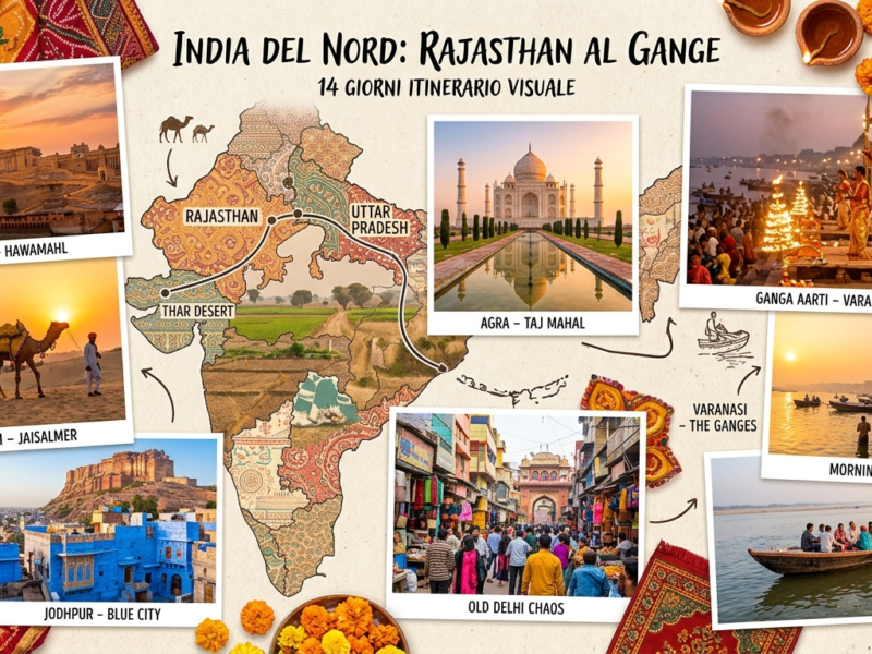 Itinerario India del Nord 14 giorni, dal Rajasthan al Gange