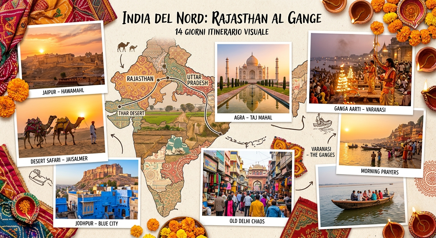 Itinerario India del Nord 14 giorni, dal Rajasthan al Gange