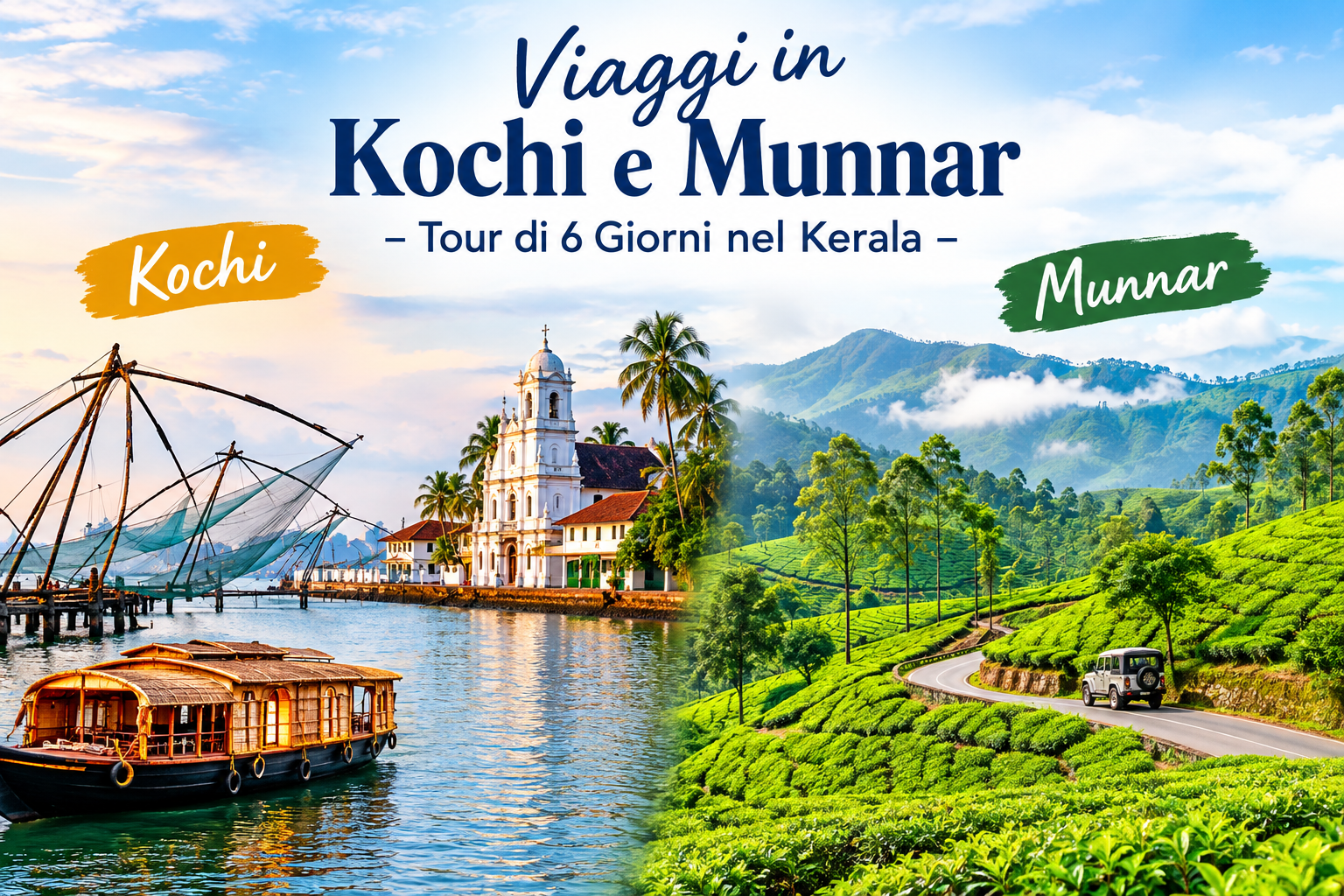 Viaggi in Kochi e Munnar – Tour di 6 Giorni nel Kerala