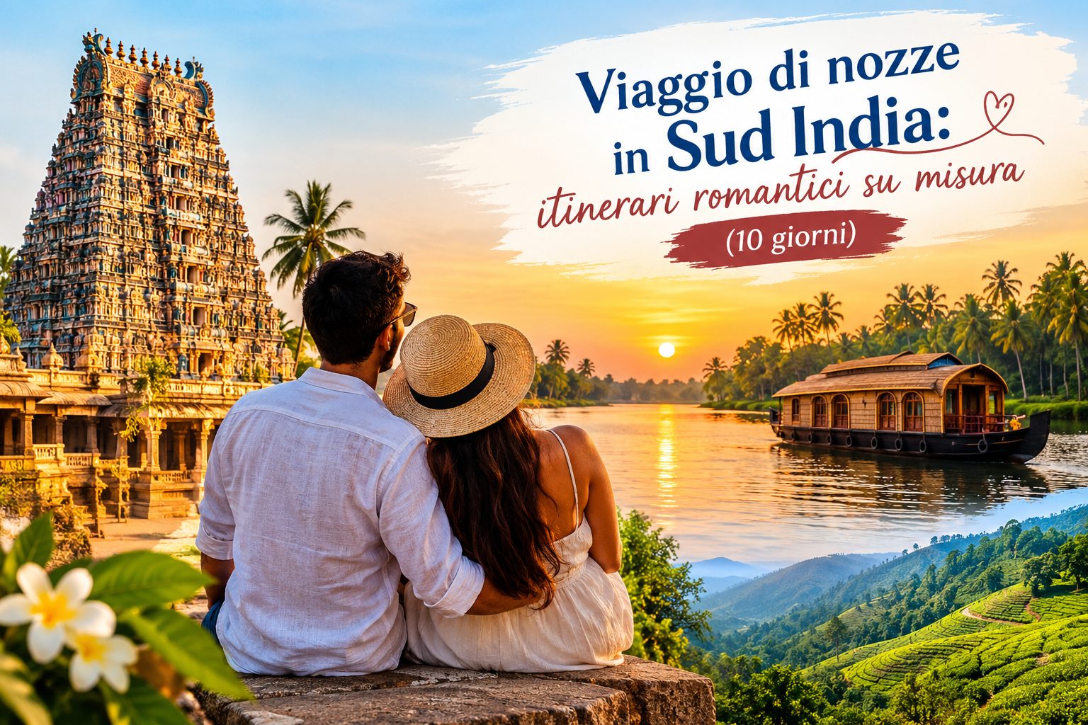 Viaggio di nozze in Sud India: itinerari romantici su misura (10 giorni)