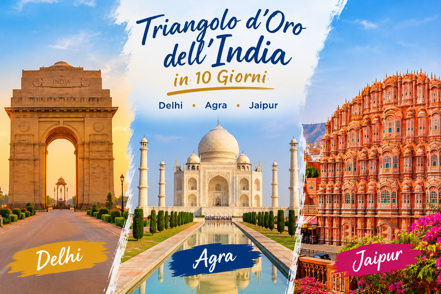 Triangolo d’Oro dell’India in 10 Giorni: Delhi, Agra e Jaipur
