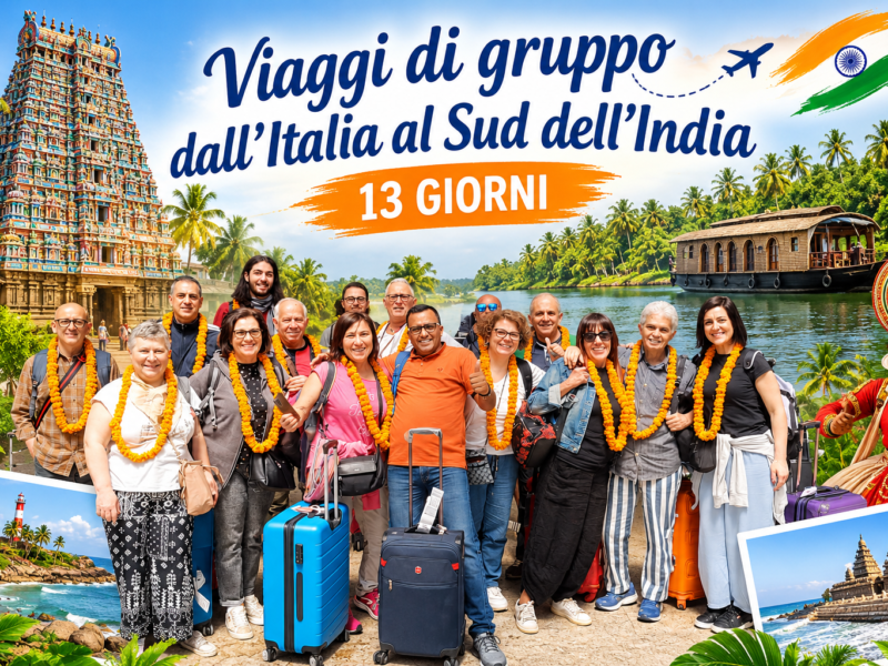 Viaggi di gruppo dall'Italia al Sud dell'India 13 giorni